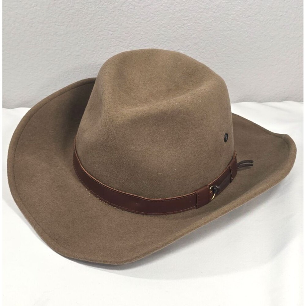 Borges & Scott Swift Fedora Hat Mens 7 1/4 Wire Brimmed Western Wool Felt Hat